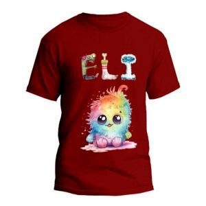 Custom Monster Letter Kids T-Shirt - Image 3