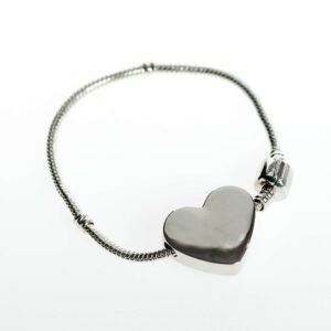 Custom Silver Heart Bracelet - Image 3