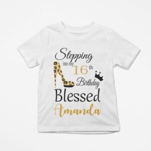 Custom Sweet 16 Birthday T-Shirt - Image 7