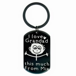 Custom Stick Man Keyring For Grandad - Image 3