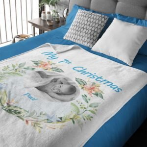 Custom First Christmas Baby Blanket - Image 6