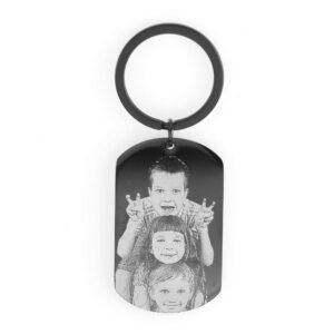 My Dad Rocks: Personalised Photo Printed Engraved Tag - Image 5