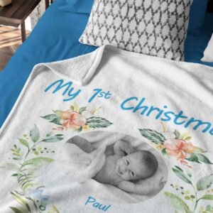 Custom First Christmas Baby Blanket - Image 10