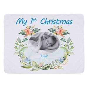 Custom First Christmas Baby Blanket - Image 11