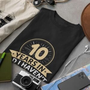Personalised Black Cotton T-Shirt – Wedding Anniversary Gift - Image 8