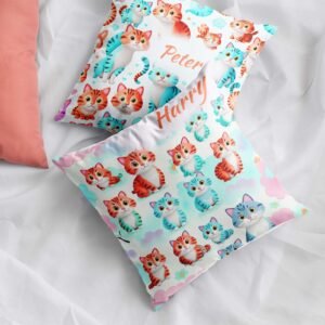 Cat Print Satin Cushion Cover - Image 10