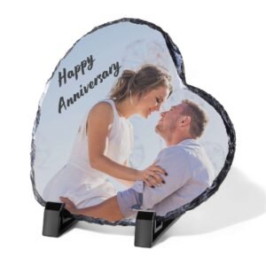 Personalised Rock Slate Photo - Heart - Image 7