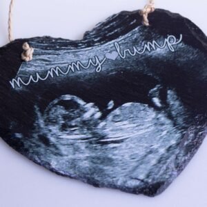 Personalised Baby Ultrasound Heart Slate - Image 4