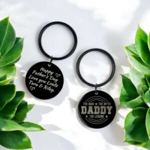Custom Picture & Text Engraved Round Tag - Image 3