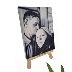 Cherish Your Memories with Personalized Mini Photo Canvas with Engraved Easel Stand - Image 8