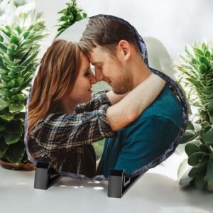 Personalised Rock Slate Photo - Heart - Image 6