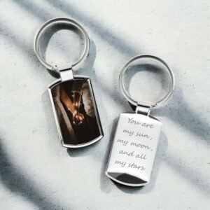 Custom Photo & Text Engraved Keyring - Image 5