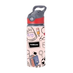 Personalized Name Printed Back-to-School Aluminum Water Bottle - Image 7