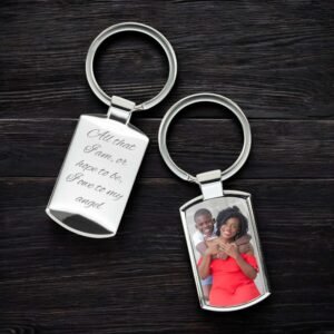 Custom Photo & Text Engraved Keyring - Image 3