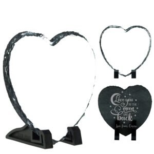 Picture Printed & Back Engraved Heart Rock Slate - Image 7
