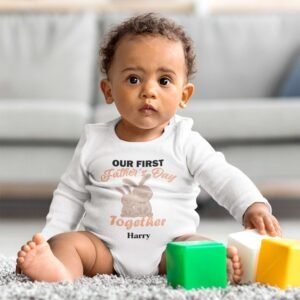 Personalised First Father's Day Baby Bodysuits - Image 3