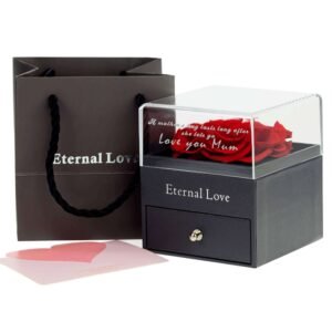 Custom Round Keyring with Rose Box - Image 4