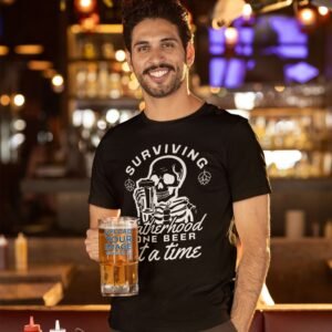 Surviving Fatherhood Black T-shirt - Image 6