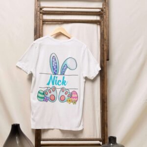 Easter Bunny Personalised Mug, Cushion Cover & T-Shirt - Image 8