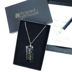 Personalised Engraved Silver Pendant for Dads - Image 2