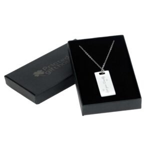 Personalised Engraved Silver Pendant for Dads - Image 3