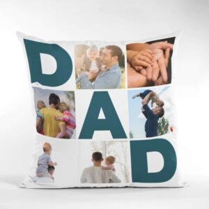 Custom Collage Cushion Cover for Dad - Image 8