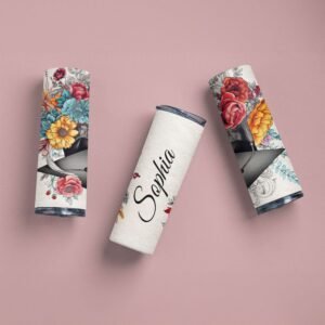 Personalised Graduate Floral Tumbler - Image 7