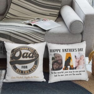 Customizable Dad Design Cushion Cover - Image 3