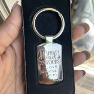 My Dad Rocks Personalised Keyring - Image 8