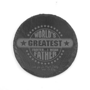 Tribute to Dad Engraved Slate Coaster - Image 3