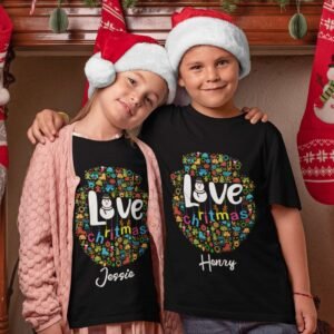 Love - Custom Christmas T-Shirt - Image 6