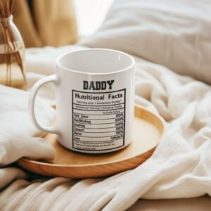 Daddy Nutritional Facts Custom Photo Mug - Image 6