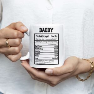 Daddy Nutritional Facts Custom Photo Mug - Image 5