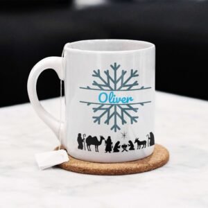 Customisable Snowflake Christmas Mug - Image 13