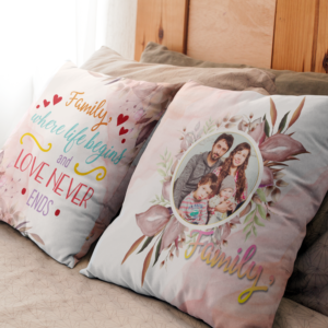 Custom Family Photo Cushion Cover - Image 3