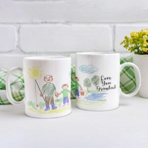 Custom Kids Drawing Ceramic Mug - Image 6