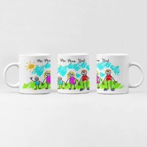 Custom Kids Drawing Ceramic Mug - Image 4