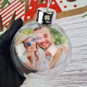 Personalised Clear Bauble Decoration - A Holiday Keepsake - Image 6