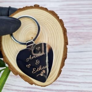 Custom Engraved Rose Box & Heart Keyring - Image 6