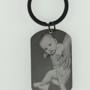 My Dad Rocks: Personalised Photo Printed Engraved Tag - Image 3