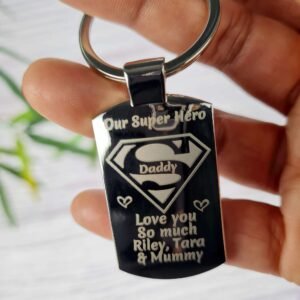 Custom Superhero Dad Keyring - Image 5