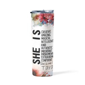 Floral Tumbler with Appreciation Quotes - Image 3