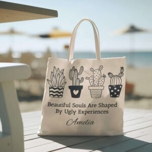 Custom Cactus Tote Bag - Image 4
