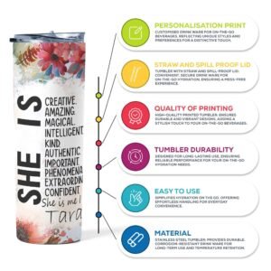 Floral Tumbler with Appreciation Quotes - Image 4