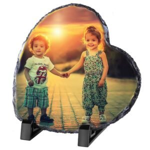 Personalised Rock Slate Photo - Heart - Image 11