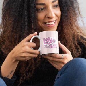 Personalised 'Love is in the Air' Valentine Mug - Image 5