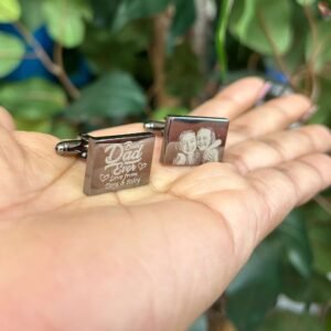 Best Dad Ever Custom Engraved Cufflinks - Image 7
