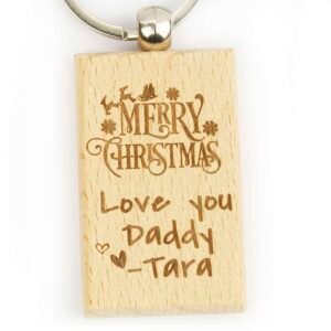 Personalized Wooden Rectangle Keyring – Capture Your Memories - Image 3