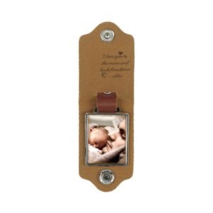 Custom Engraved Leather Keyring with Photo for Dad - Image 8