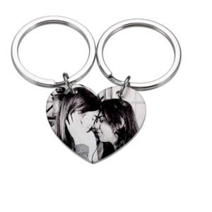 Custom Engraved Puzzle Heart Keyring - Image 9